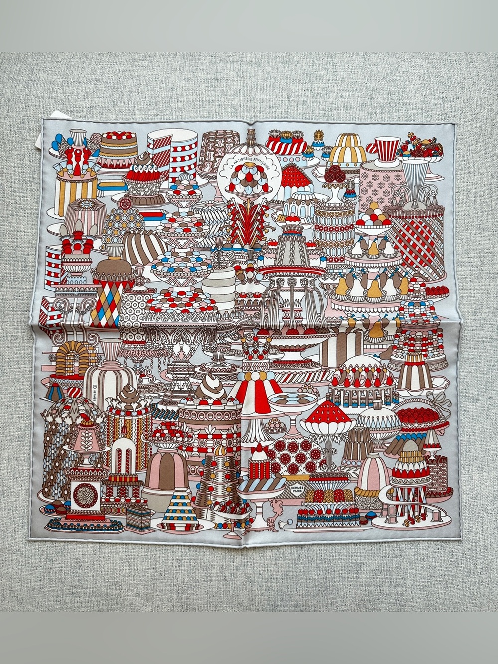 Hermes La Patisserie Francaise scarf 45